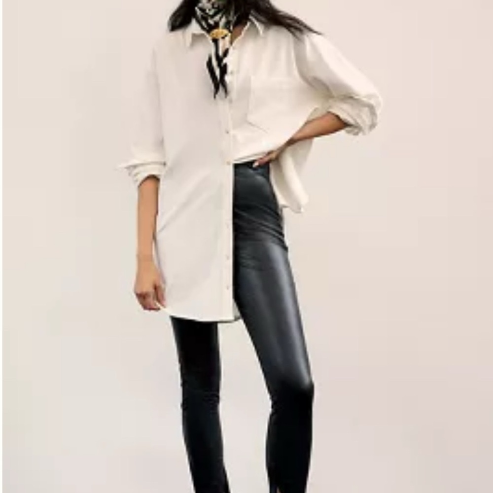 Anthropologie - NWT AVEC LES FILLES HIGH WAISTED VEGAN LEATHER SPLIT LEGGINGS